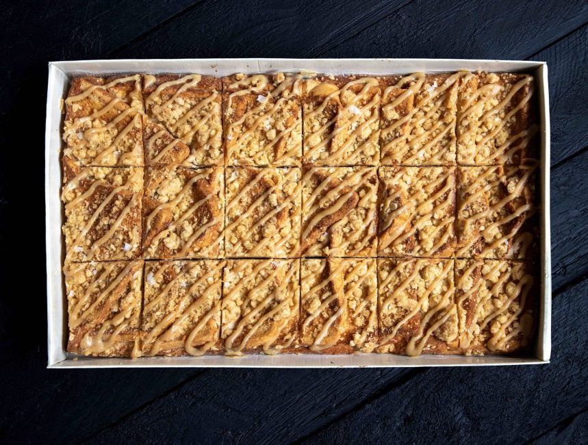 Salted Caramel Bread & Butter Pudding (Top Down)